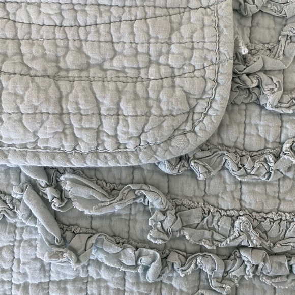 Light Silvery Blue Exquisitely Detailed Quilt - Picture 2 of 7